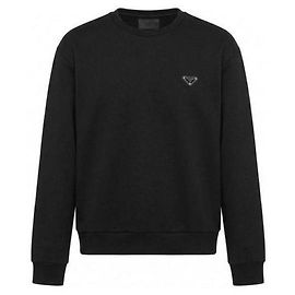 Prada Sweatshirt aus technischem Baumwollstoff Schwarz