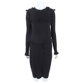 Robe en maille Chanel noire Noir