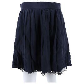 Chanel Silk Skirt Half Pants Blue