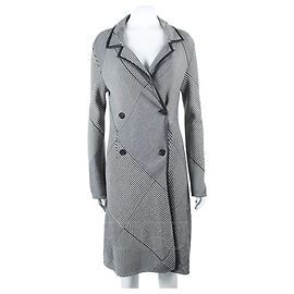 Christian Dior Knit Coat Black White White