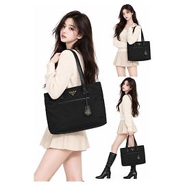 Prada Sac à épaule Re-Edition en nylon Noir