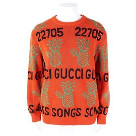 Gucci Strickpullover mit langen Ärmeln Orange