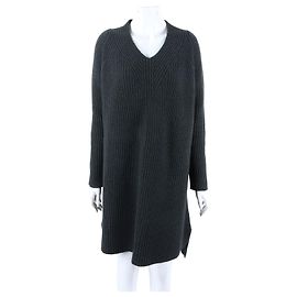 Robe en maille Hermès kaki Marron