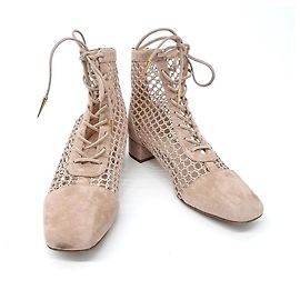 Christian Dior Mesh Ankle Boots Brown