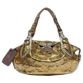 Saco Tote Versace com Corrente Dourada Dourado