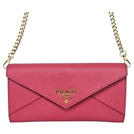 Prada Mini borsa a tracolla in pelle Saffiano Marrone