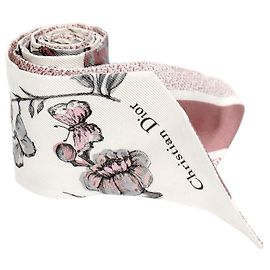 Lenço Dior de seda branco e rosa Branco