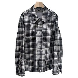Louis Vuitton Check Denim Overshirt Jacket Blue