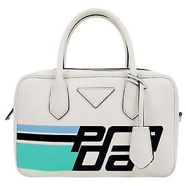 Prada Borsa Tote in Pelle Bianca Bianco