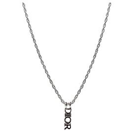 Dior Collier Vertical Argent Argenté