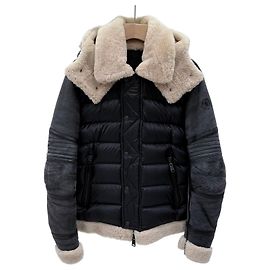 Moncler Shearling Mustard Jacket Black Black