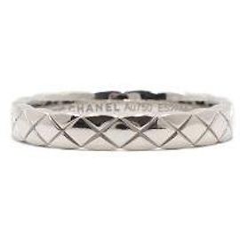 Chanel Anillo Mini Quilted Coco Crush en oro blanco Blanco