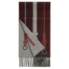 Hermès Écharpe en cachemire gris Marron