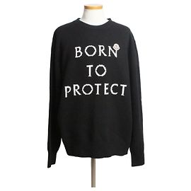 Moncler Logo Wollpullover Schwarz Schwarz