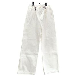 Pantalones rectos Gucci blancos de algodón Blanco