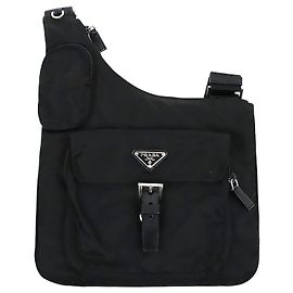 Prada Borsa a tracolla sling monotasca nera Nero