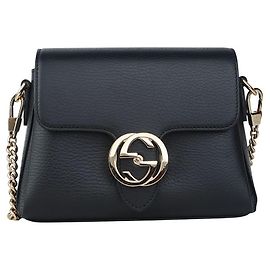 Gucci Borsa a Tracolla Mini Chain Interlocking Nero