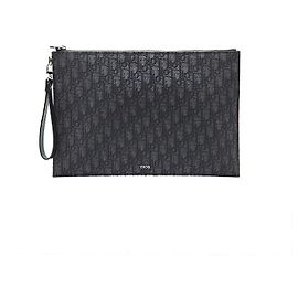 Dior Christian Oblique Clutch Black