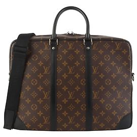 Louis Vuitton Monogram Macassar Porte Document Voyage GM Document Bag Multicolore