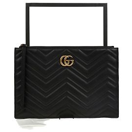 Bolsa Gucci GG Marmont de couro marrom Marrom