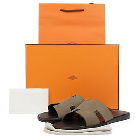 Hermès Taille des sandales Izmir Marron