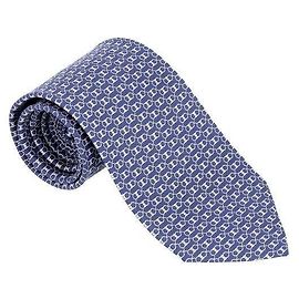 Salvatore Ferragamo Corbata de seda con estampado Gancini Multicolor