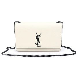 Autre Marque Sac à main épaule Medium Satchel Classic Kate texturé Blanc