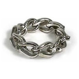 Tiffany & Co Men's Forge Chain Link Ring Sterling Silver Silvery
