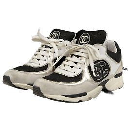 Chanel Baskets Cruise Multi Color Black Ivory Blanc