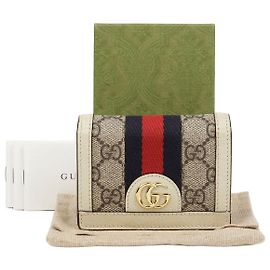 Gucci Ophidia GG Kartenetui Weiß Weiß