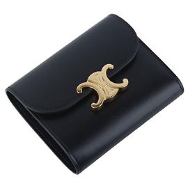 Céline Shiny Calf Triomphe Small Wallet Brown