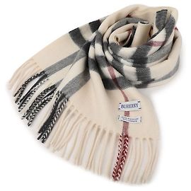 Burberry Kaschmirschal Check Stone Braun