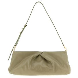 Dries Van Noten Clutch em pele de vitela bicolor Verde
