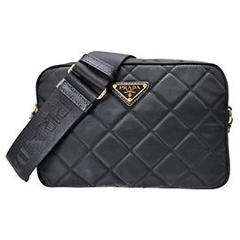 Prada Black Nylon Shoulder Bag Black