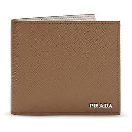 Prada Carteira Bos Taurus em couro de bezerro bege Bege