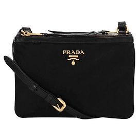 Prada Bolsa crossbody em nylon preto Preto
