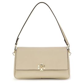 Tory Burch Bolsa de ombro Bos Taurus em couro de bezerro bege Bege
