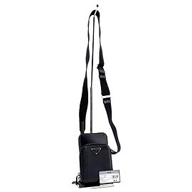 Prada Saffiano Leather Smartphone Case Black Black