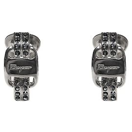 Salvatore Ferragamo Bara Silver Ohrringe Silber