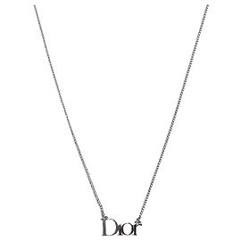 Dior Horizontal Silver Necklace Silvery