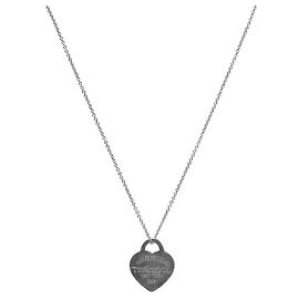 Tiffany & Co Colar Return to Heart Tag Silver Prata