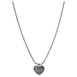 Dior Collier Cœur en Argent Argenté