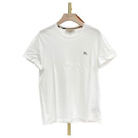 Burberry Crewneck T-Shirt mit besticktem Logo Weiß Weiß
