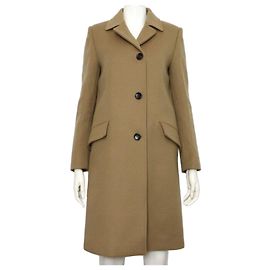 Gucci Wool Brown Single-Breasted Women's Coat Brown
