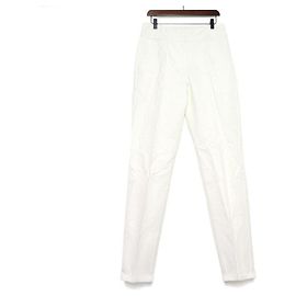 Burberry Pantalones de algodón de cintura alta para mujer Blanco