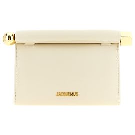 Jacquemus Clutch aus weißem Lammleder Weiß