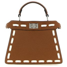 Fendi Borsa in pelle di vitello marrone Marrone