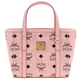 MCM Saco Tote multicolorido em polietileno Rosa