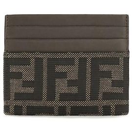 Fendi Brown Polyester Wallet Brown