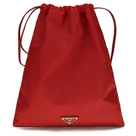Prada Pochette rouge en polyamide Rouge